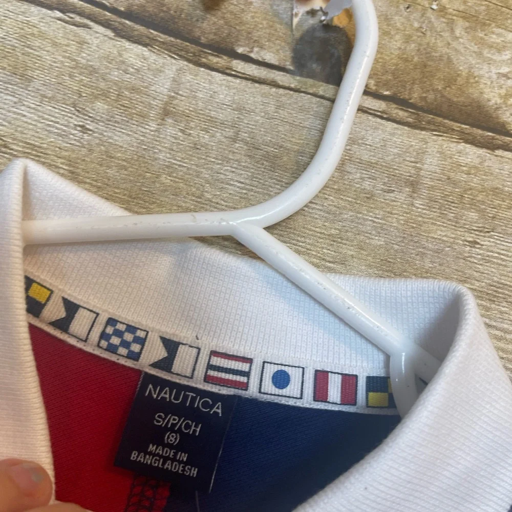 Nautica red,white, and blue polo 🛍